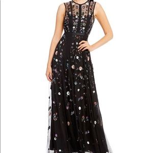 Chelsea & Violet Black Beaded Maxi Dress